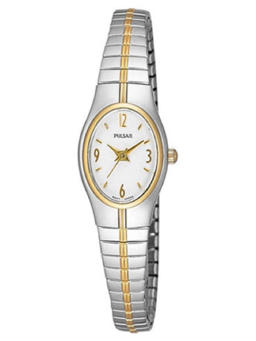Pulsar Women's Two-Tone Slim Bracelet Watch - Silver & Gold stretch band